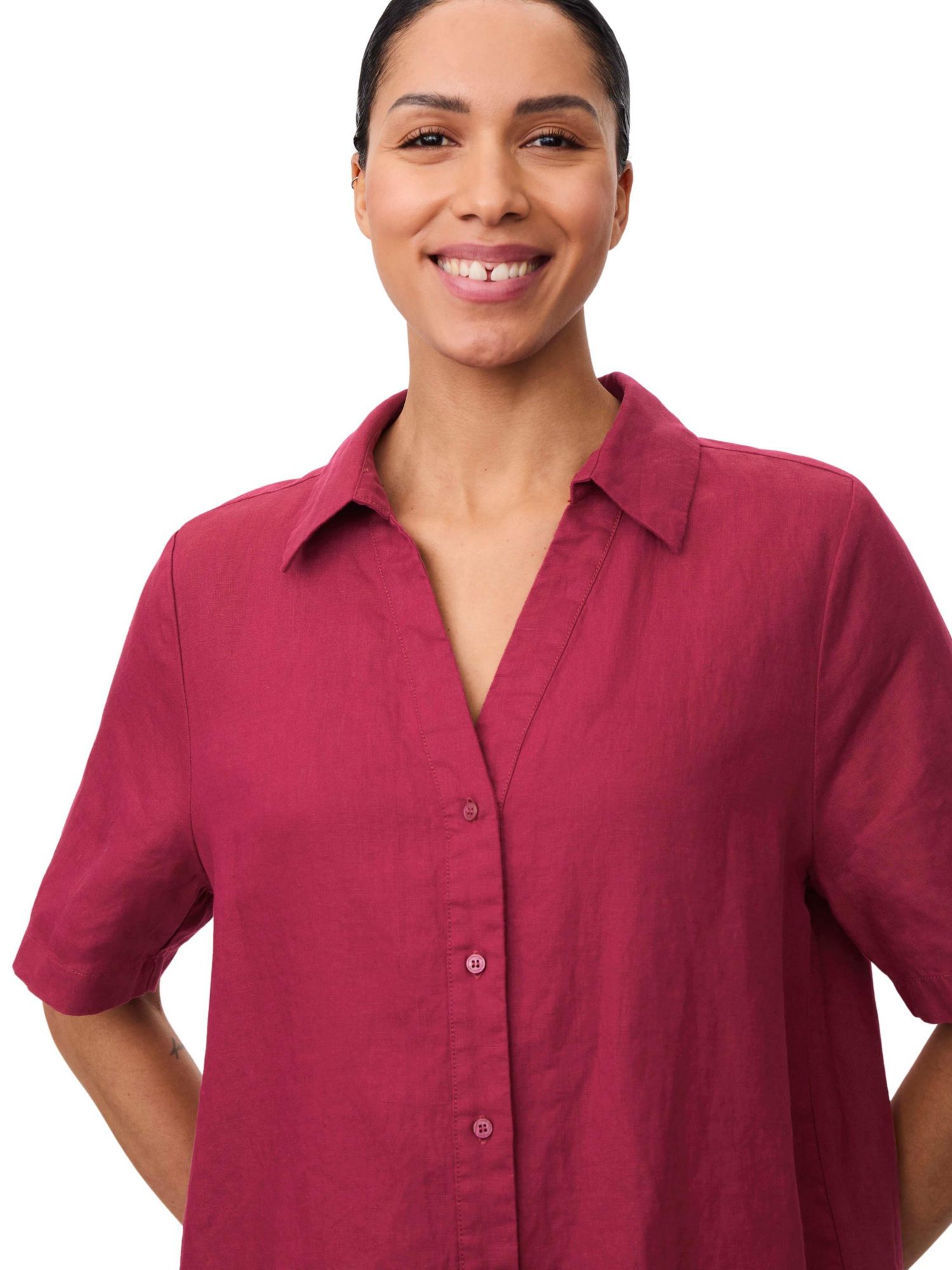 Women's Mairyssa Smock Back Linen Shirt