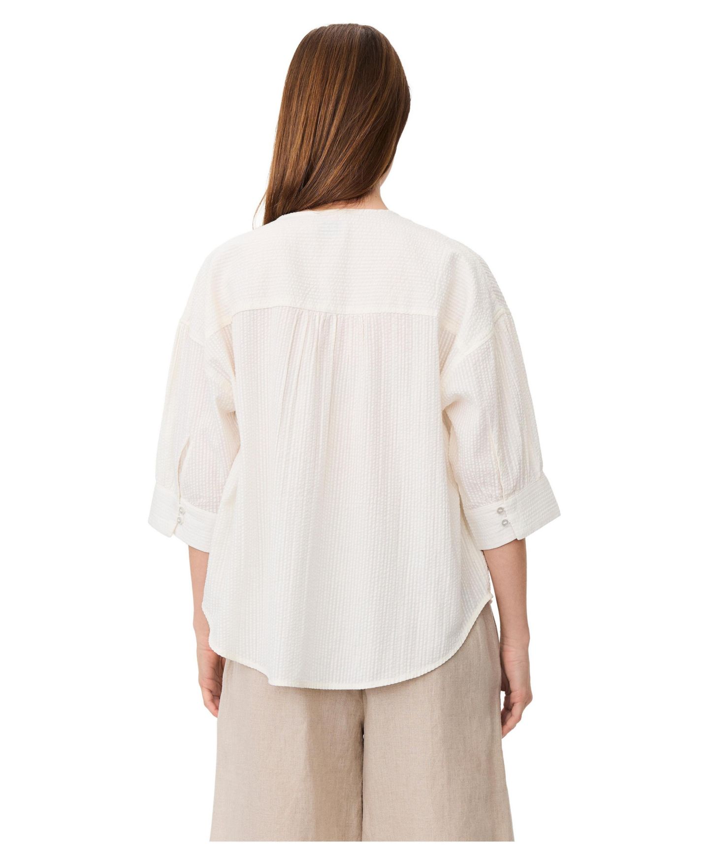 Женская блузка Masai Copenhagen Madyrentha Round Neck Oversized, цвет: Чёрный — фото 2