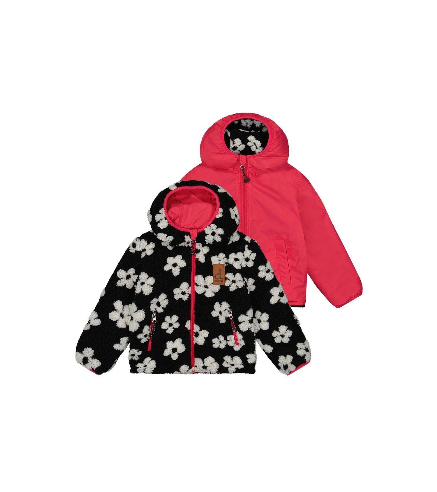Big Girls Reversible Mid-Season Jacket Printed Flowers