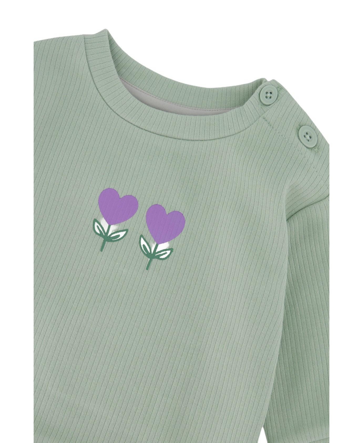 Deux par Baby Girls ( 3M to 24 M ) Cotton Pants and Top Set Heart Print