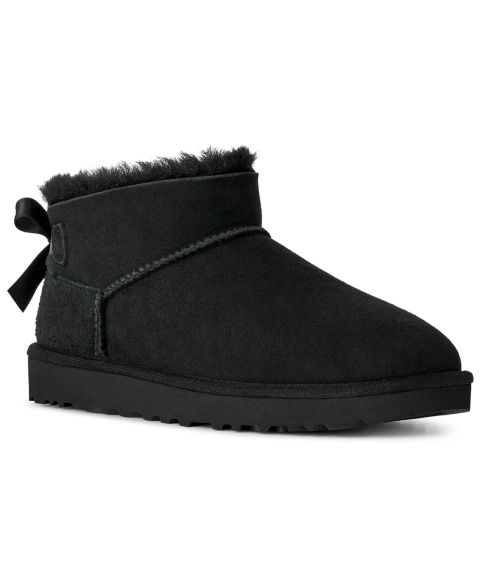 Женские ботинки UGG® Ultra Mini Bailey Bow Round Toe Booties, цвет: Чёрный