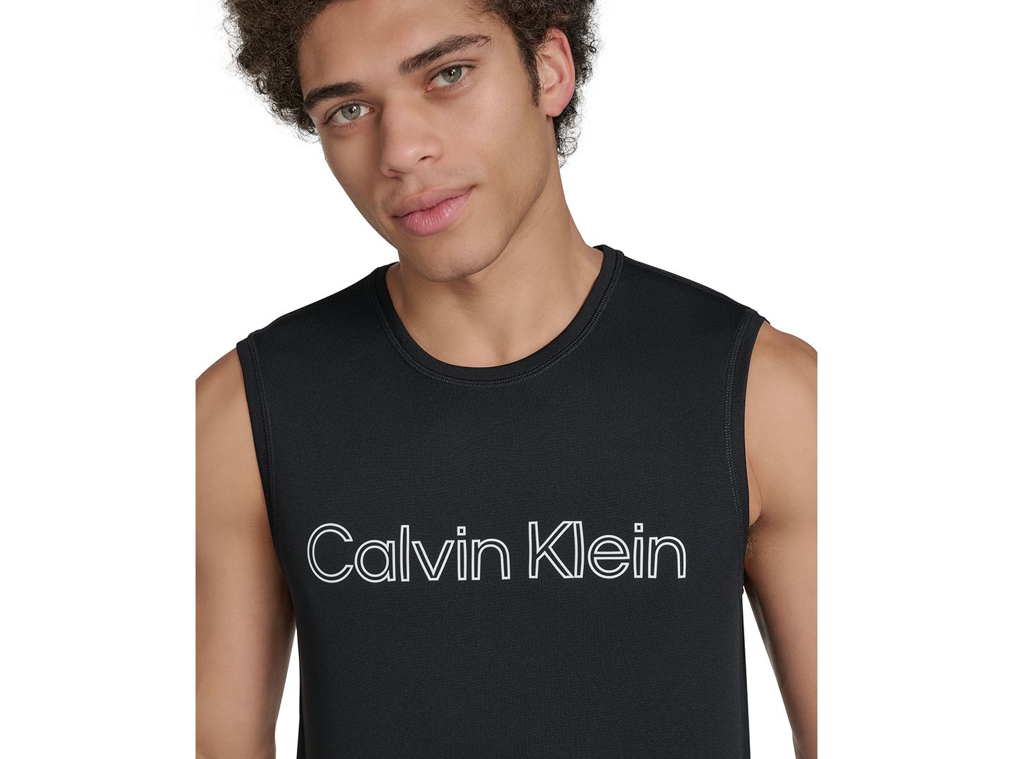 Рашгард для мужчин, без рукавов — Calvin Klein, цвет: Чёрный — фото 3