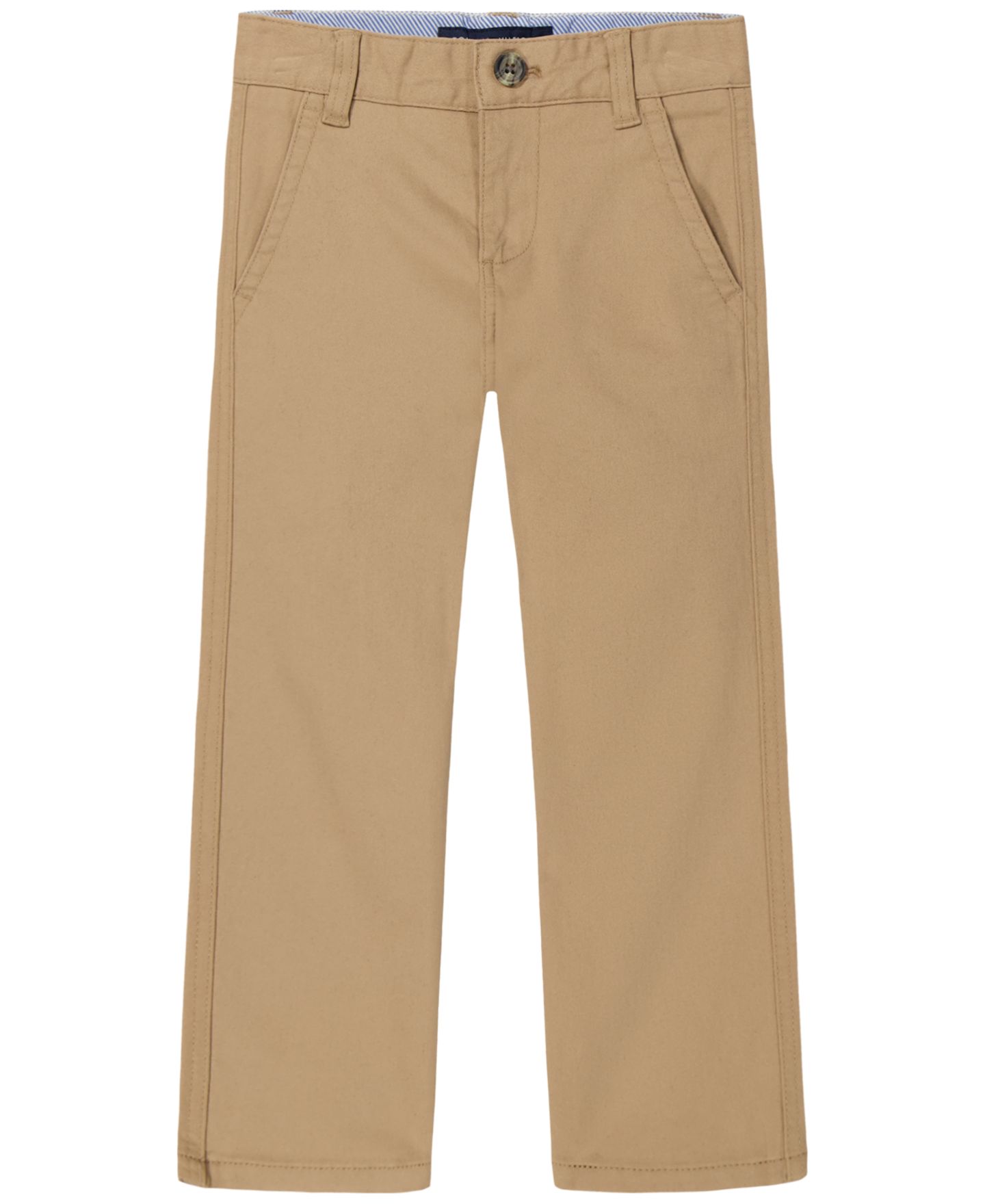 Брюки Tommy Hilfiger Flat-Front Stretch Chino Pants для мальчиков, цвет: Золотой хаки — фото 4