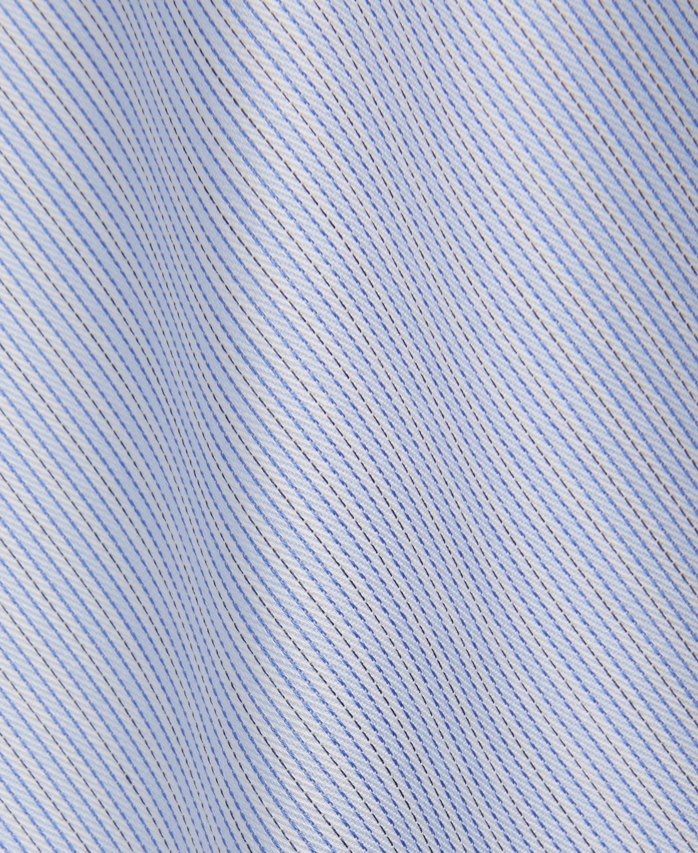Мужская рубашка Calvin Klein Refined Cotton Stretch Striped Dress Shirt, цвет: Синий — фото 3