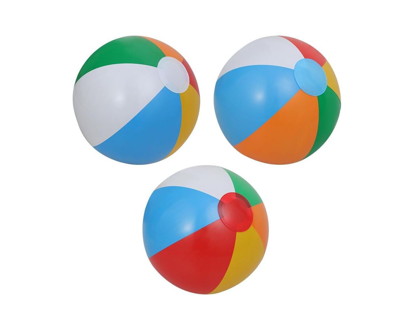 Детские игрушки homfan 18-Pack Inflatable 8" Beach Balls with Heat-Welded Seams, Ages 3+ — фото 2