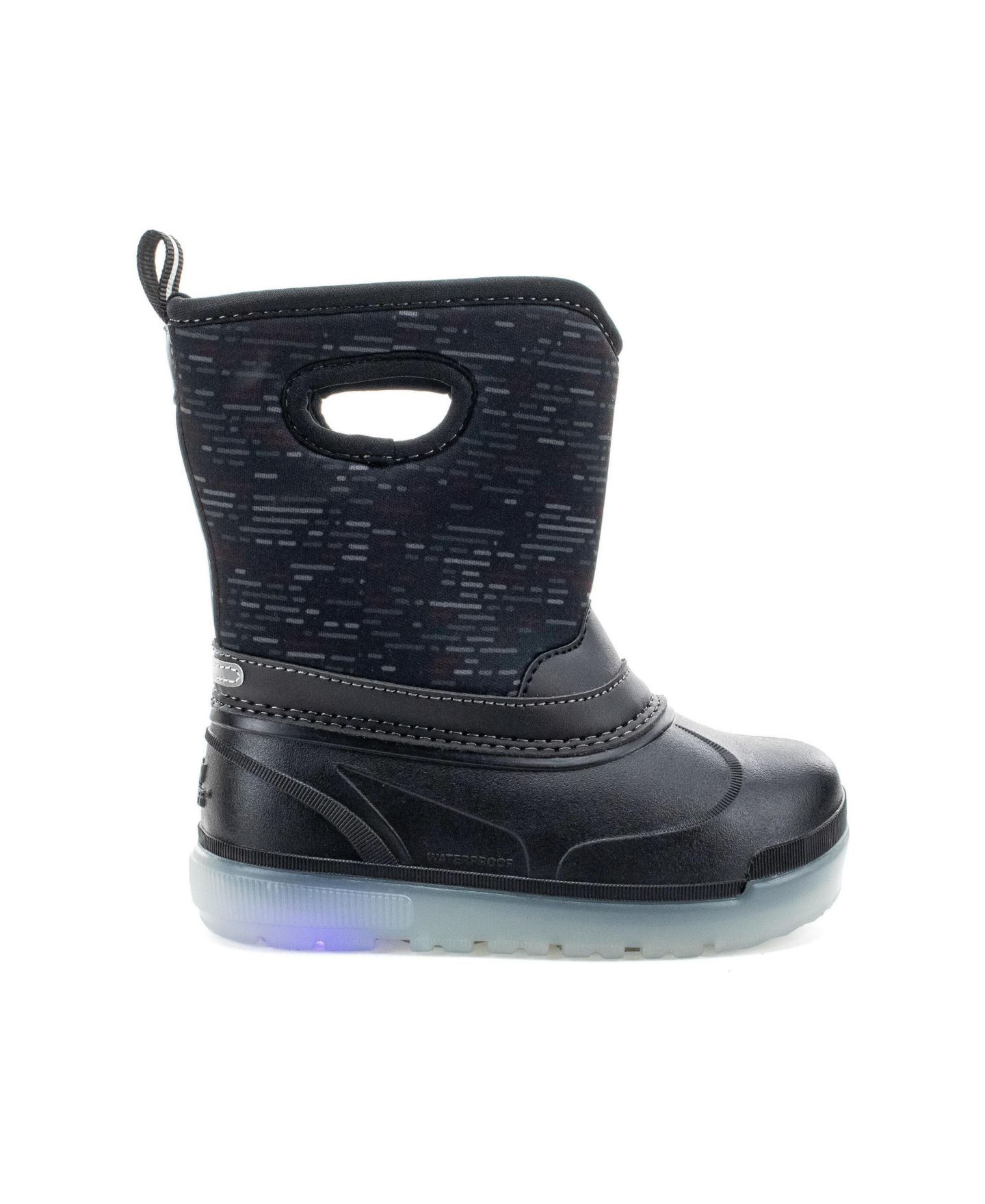 Ботинки Western Chief ( 1 to 13) Travali Lighted Faux Fur Neoprene Cold Weather Boot для мальчиков, цвет: Чёрный — фото 3