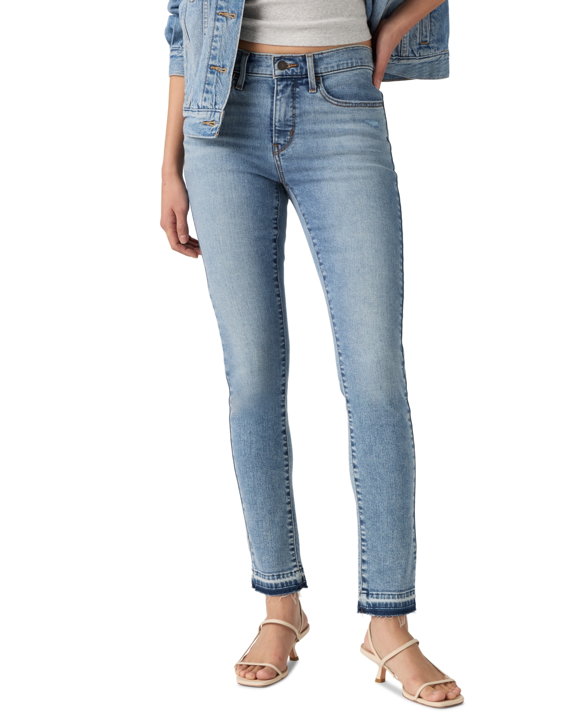 Levi's Women's 311 Mid Rise Shaping Skinny Jeans In Rough Edges