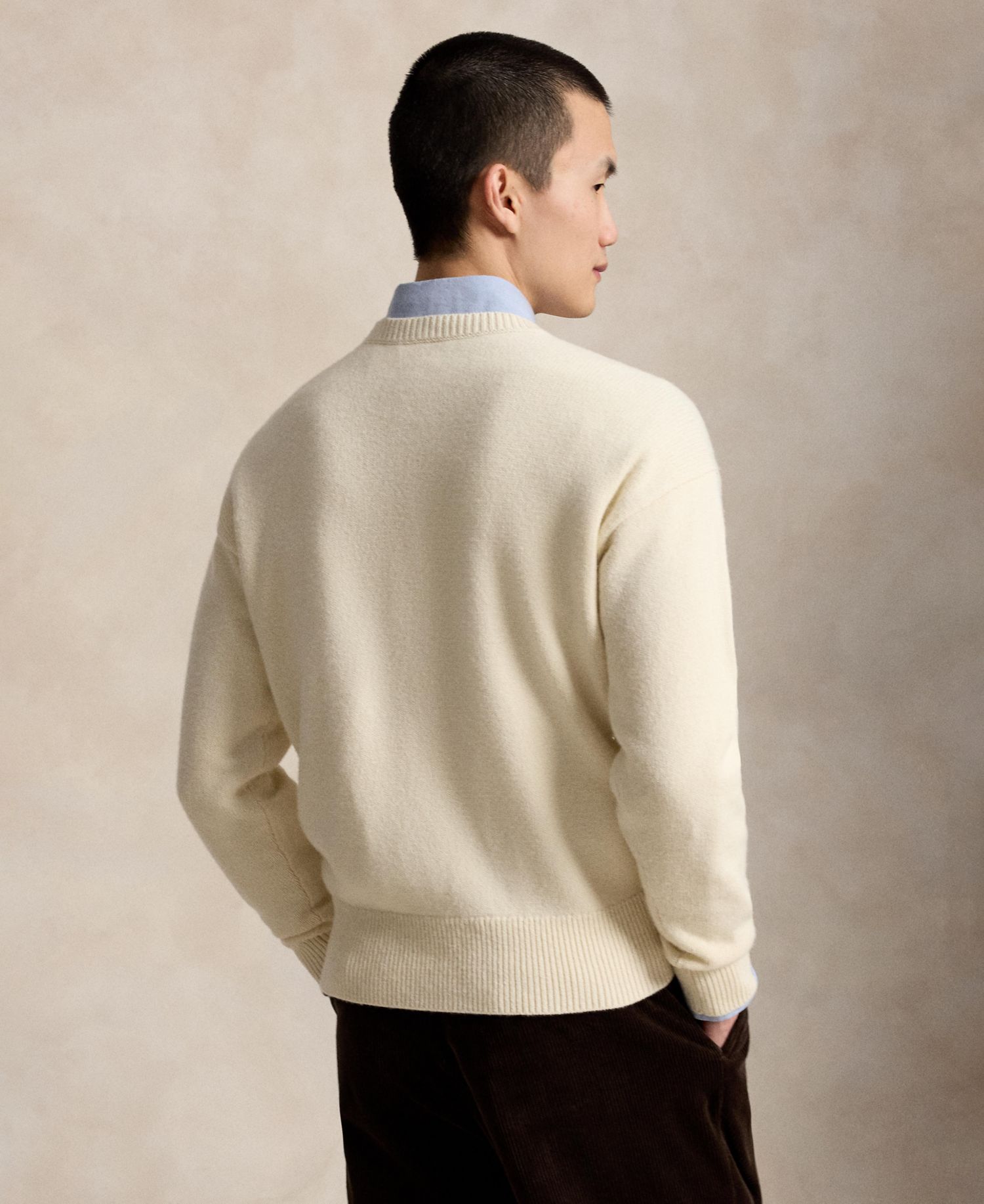 Men's Regular-Fit Logo Wool-Cotton Sweater