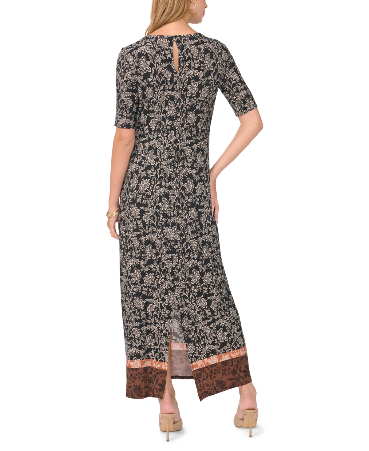 Vince Camuto Women's Crewneck 3/4-Sleeve Dress