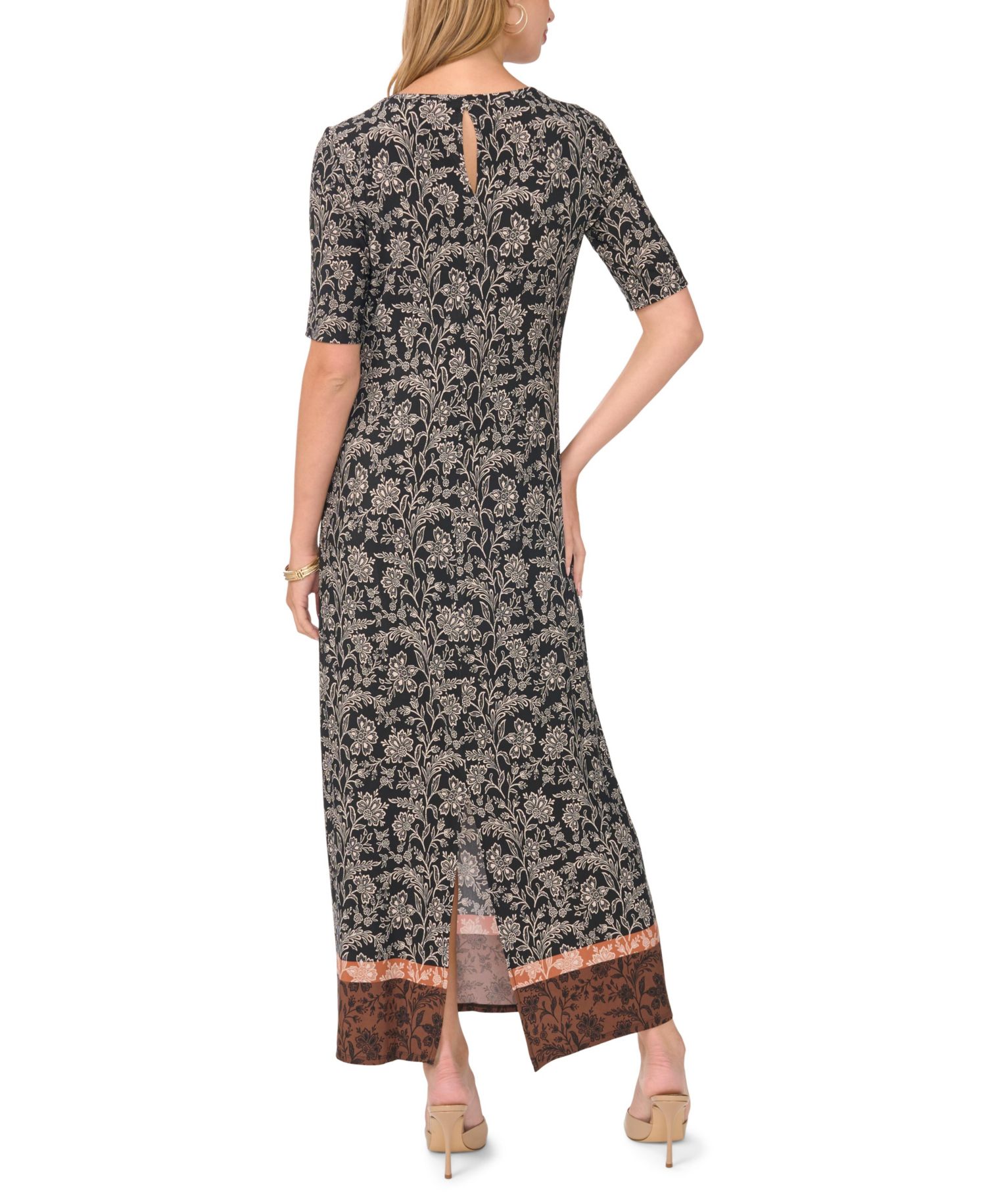 Women's Floral A-Line Maxi Dress