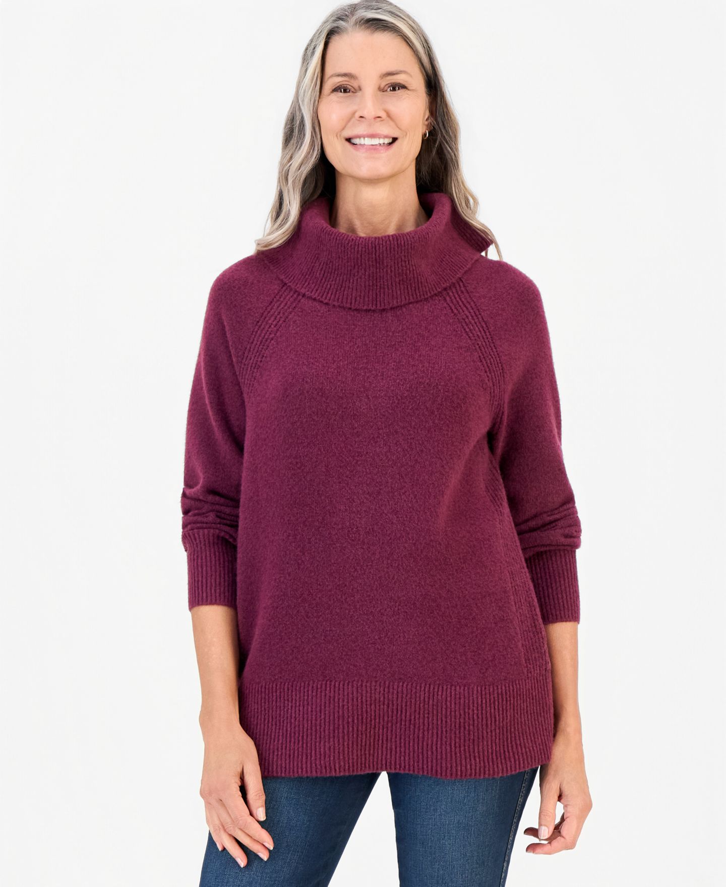 Женский свитер Style & Co Cowl-Neck, цвет: New Brickberry — фото 1