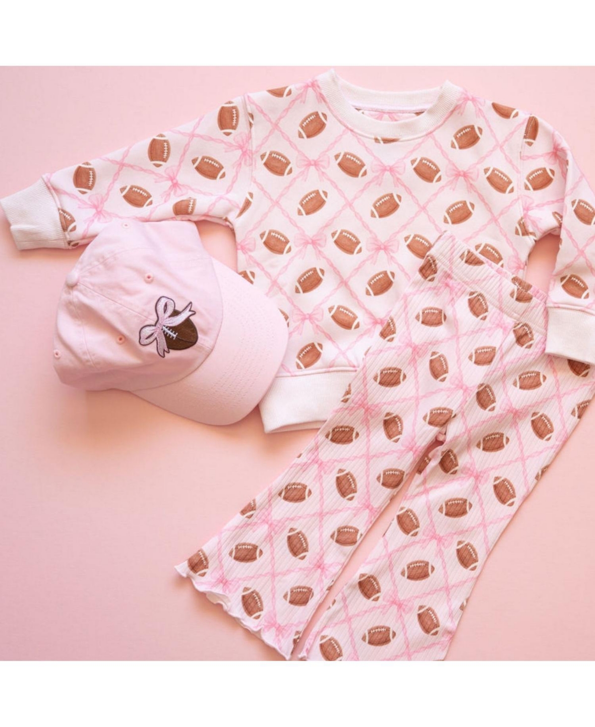Sweet Wink Big Girls Football Trellis Sweatshirt