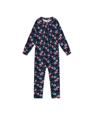 Big Girls (6-14) One Piece Thermal Underwear Floral Print
