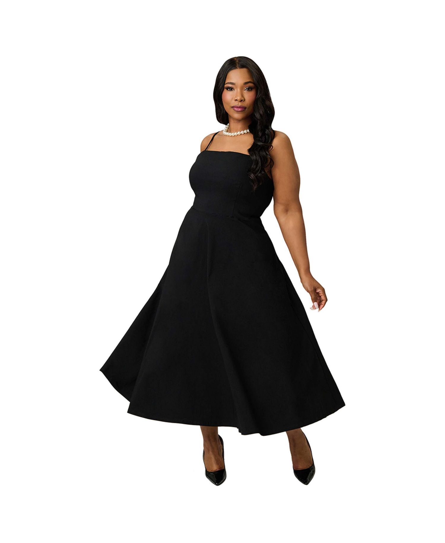 Plus Size 1950s Midi Dress