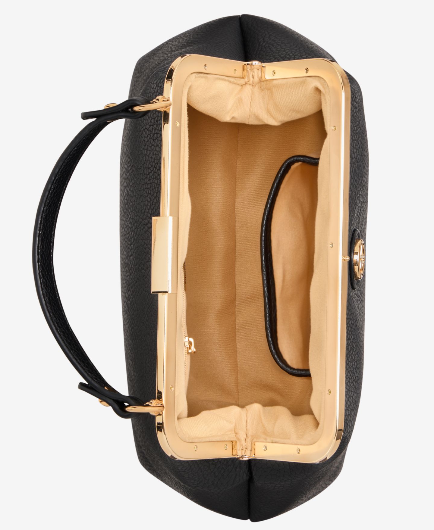 Женский клатч Giani Bernini Pebble Framed Clutch Crossbody, цвет: Чёрный — фото 4