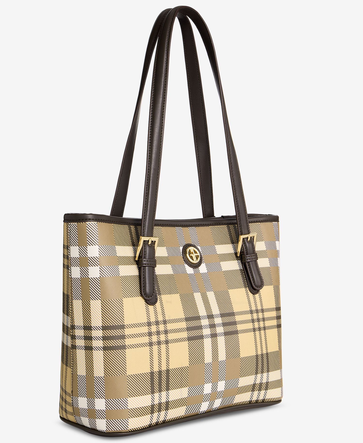 Belted Monogram Straw Tulip Tote Bag