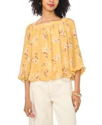 Women's Square Neck 3/4-Length Sleeve Blouse