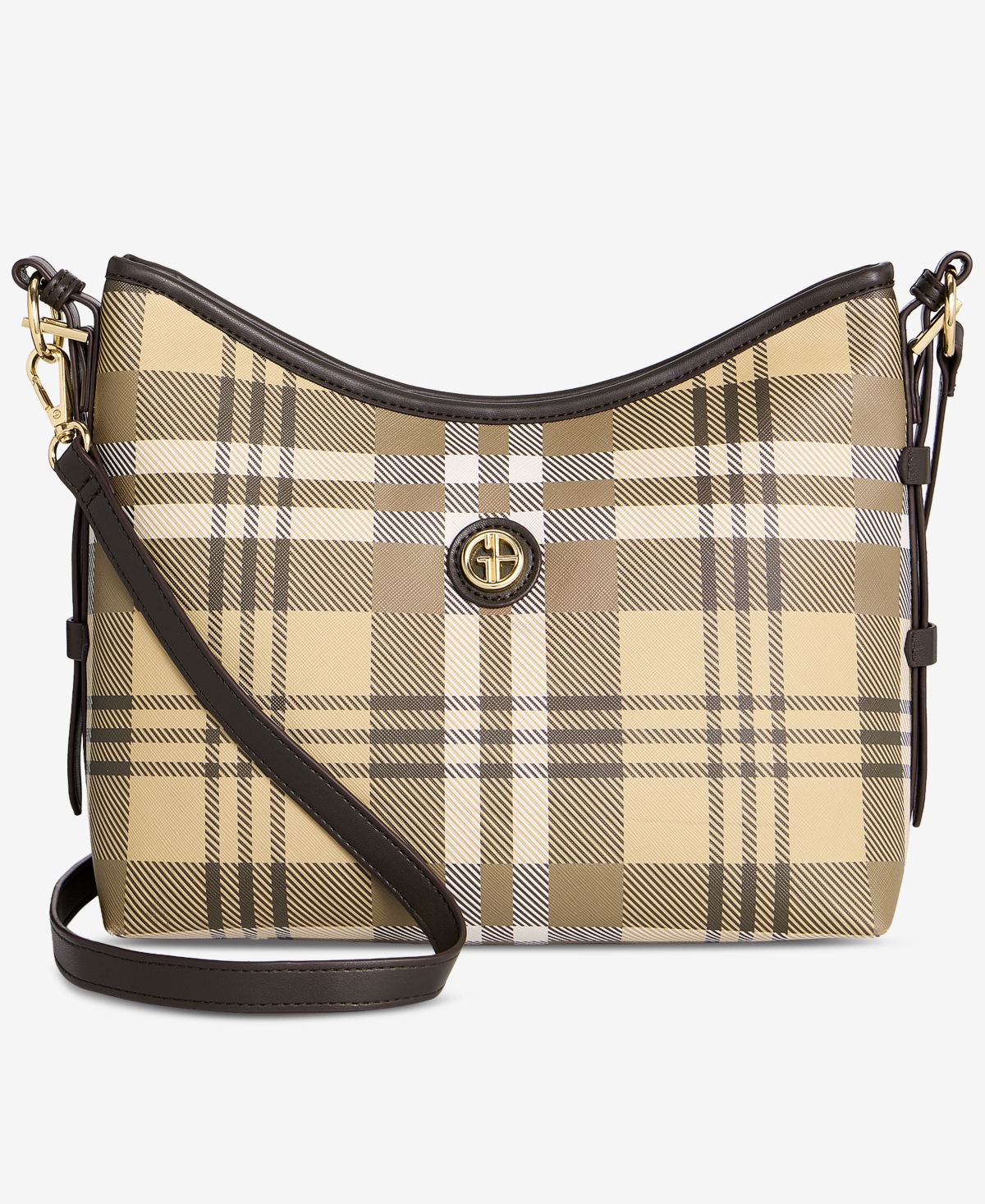 Giani Bernini Pebble Soft Medium Shoulder Bag, Exclusively At Macy's In Fa26 Plaid