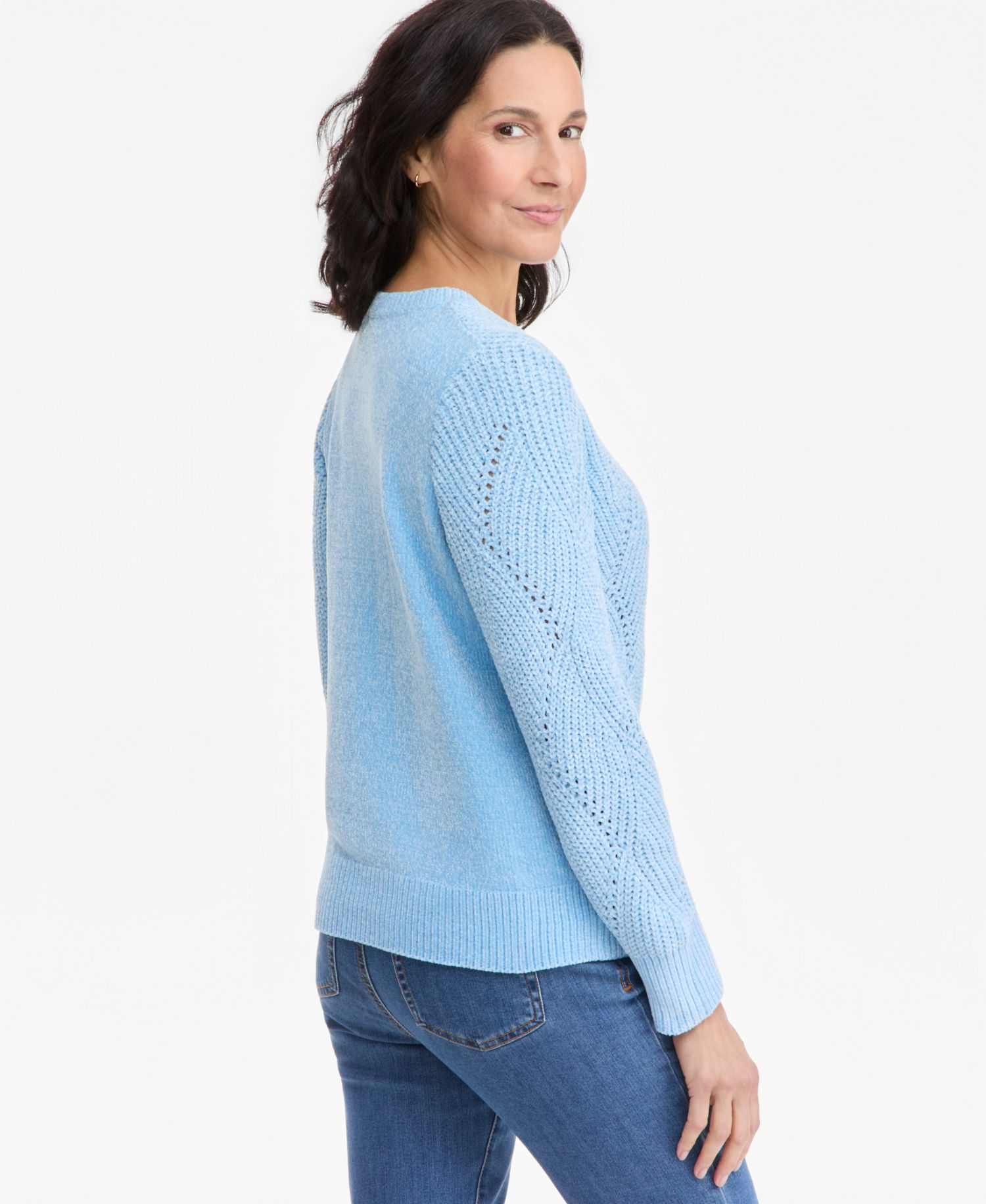 Women's Chenille Textured Stitch Crewneck Sweater