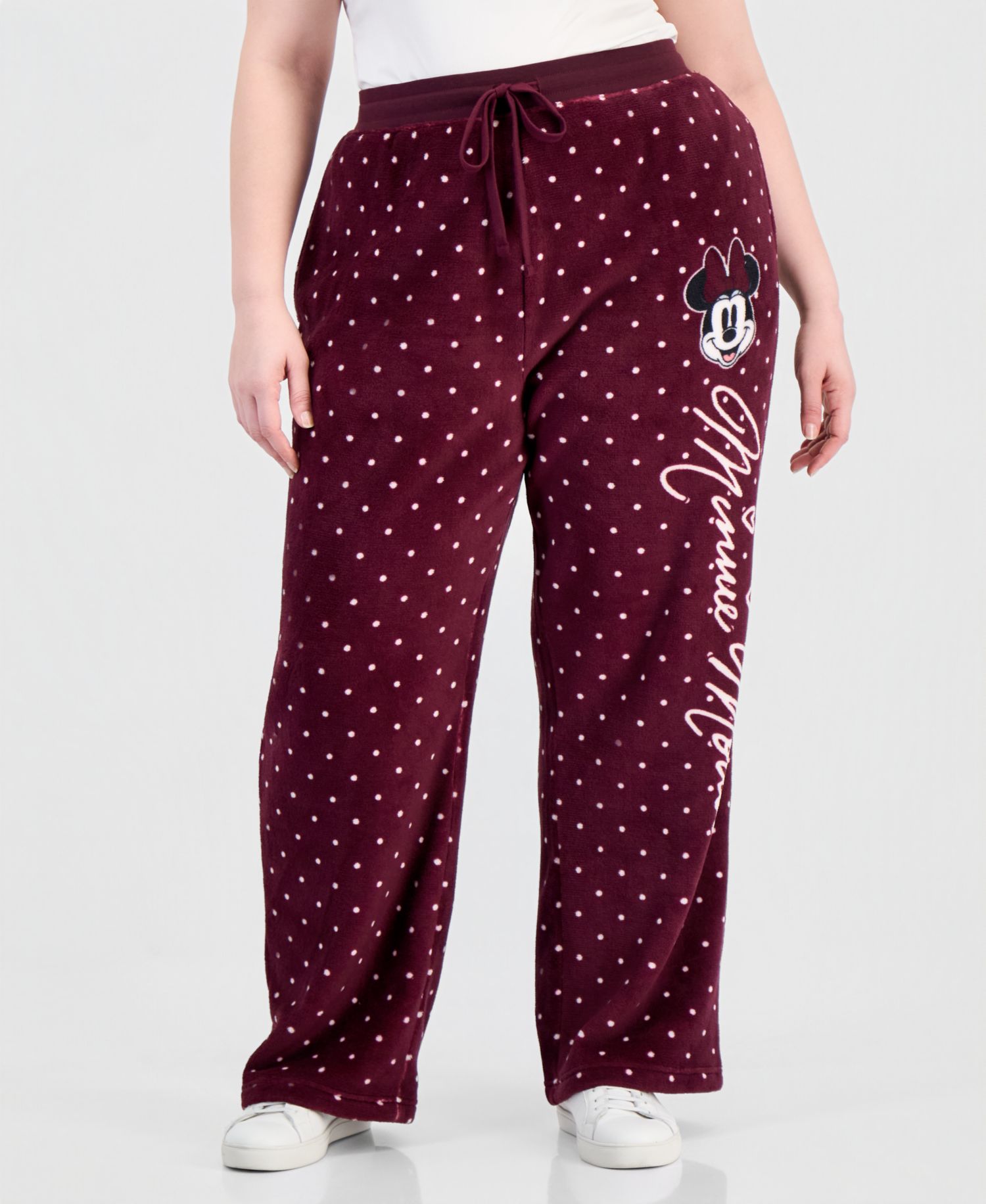 Girls' Plus Size Minnie Mouse Polka-Dot Print Pull-On Pants
