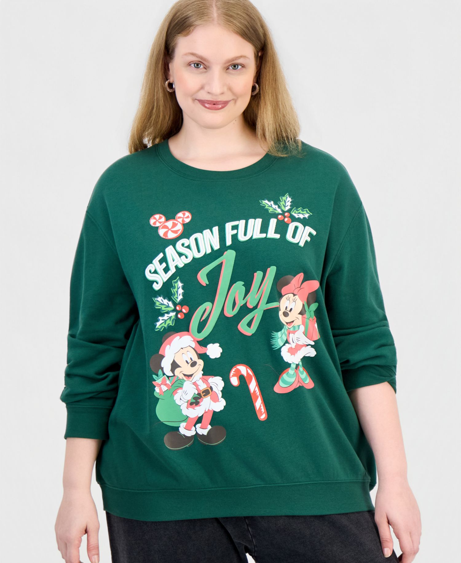 Plus Size Season of Joy Crew Fleece Graphic Sweatshirt