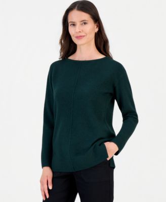 Women's Luxsoft Seamfront Boatneck Tunic Sweater