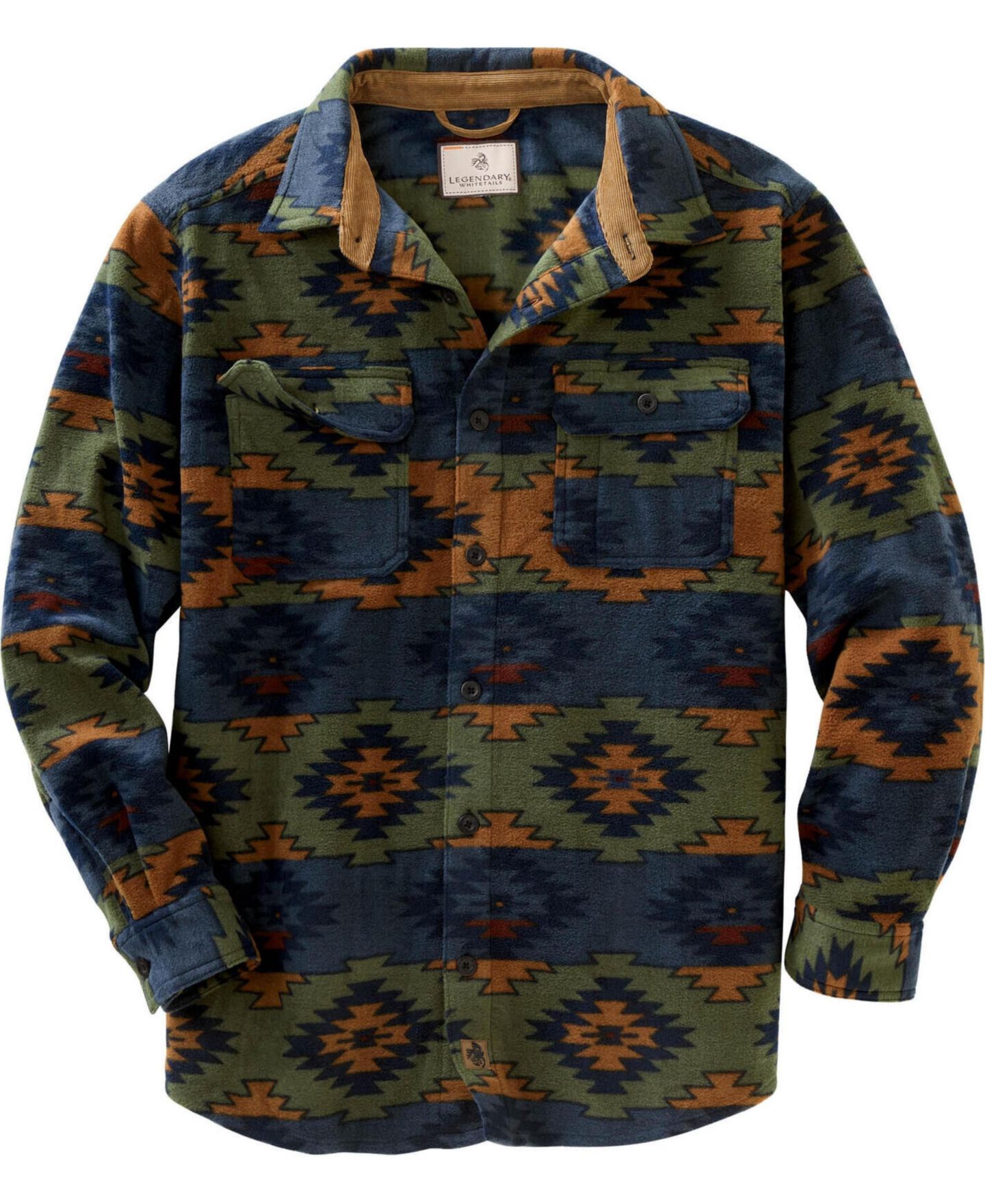 Мужская рубашка Legendary Whitetails Heavyweight Navigator Fleece Long Sleeve Button Up, цвет: Асфальтовый — фото 5