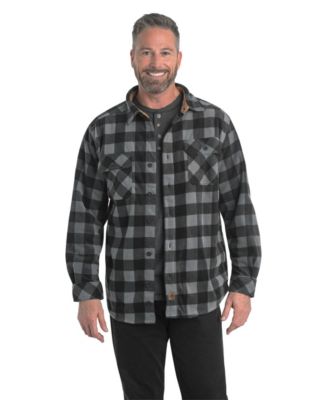 Men's Heavyweight Navigator Fleece Long Sleeve Button Up Shirt