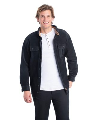 Men's Heavyweight Navigator Fleece Long Sleeve Button Up Shirt