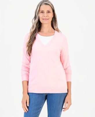 Women's V-Neck Long-Sleeve Sweater