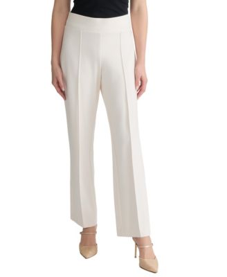 Women's Mid-Rise Pull-On Pintuck Trouser
