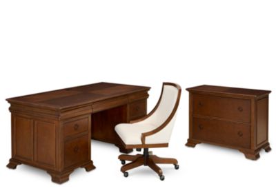 Nelman 3-Piece Wood Home Office Set