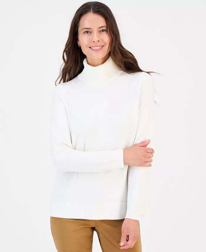 Petite Long-Sleeve Turtleneck Sweater - thumbnail 8