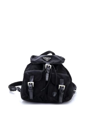 Small Double Front Pocket Backpack Tessuto