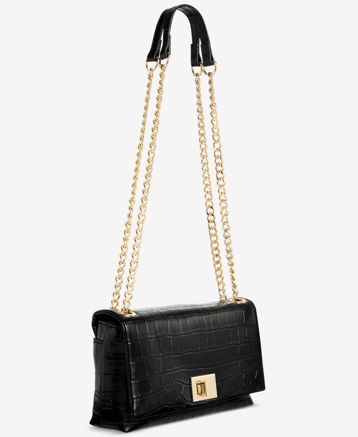 Mini Ajae Croco-Embossed Crossbody Bag