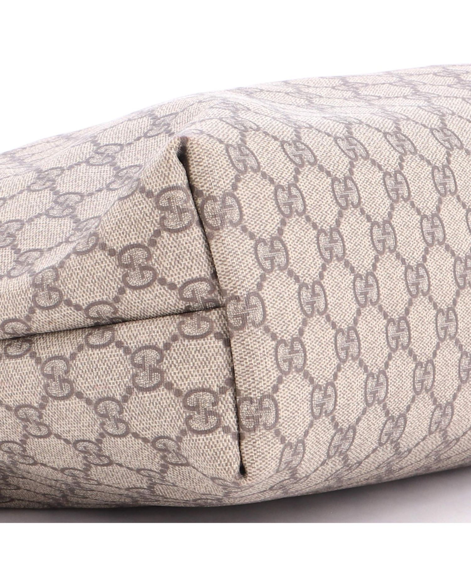 Medium Plus Tote GG Coated Canvas with Leather