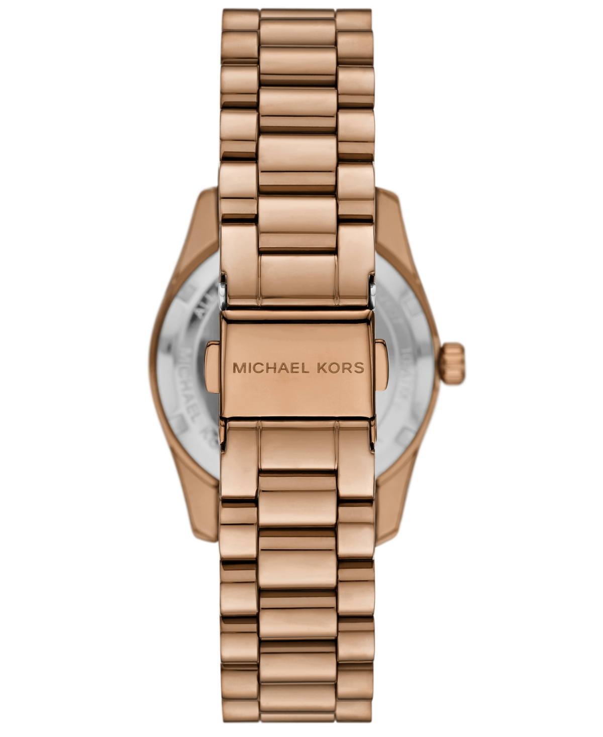 Michael Michael Kors Women's Lexington Multi-function Beige Gold-Tone Stainless Steel Watch 33mm