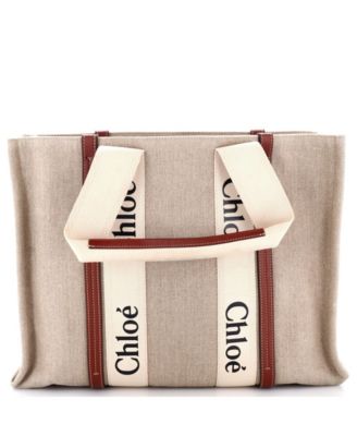 Large Woody Tote Canvas with Leather