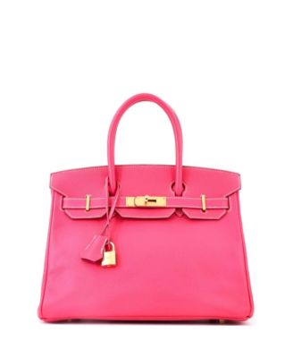 Pre-Owned Hermes Birkin 30 Handbag Pink Epsom with Gold Hardware