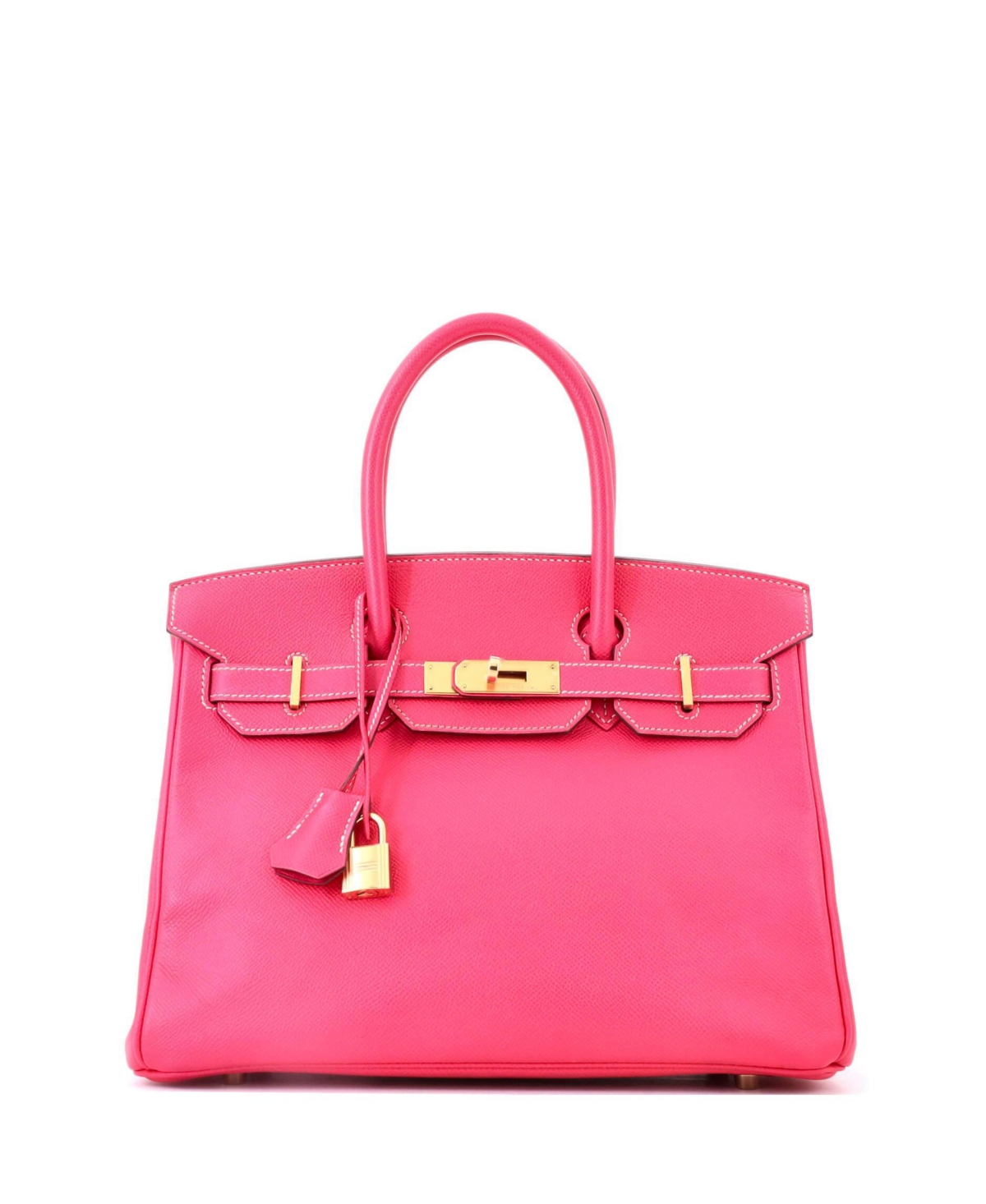 Pre-Owned Hermes Birkin 30 Handbag Pink Epsom with Gold Hardware - Pink