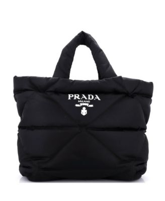 Medium Padded Logo Tote Bag Quilted Re-Nylon