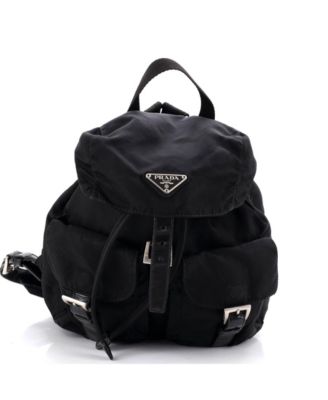 Small Double Front Pocket Backpack Tessuto