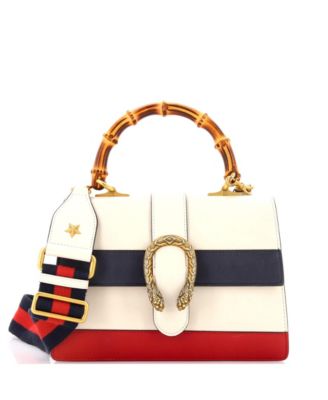 Medium Dionysus Bamboo Top Handle Bag Colorblock Leather