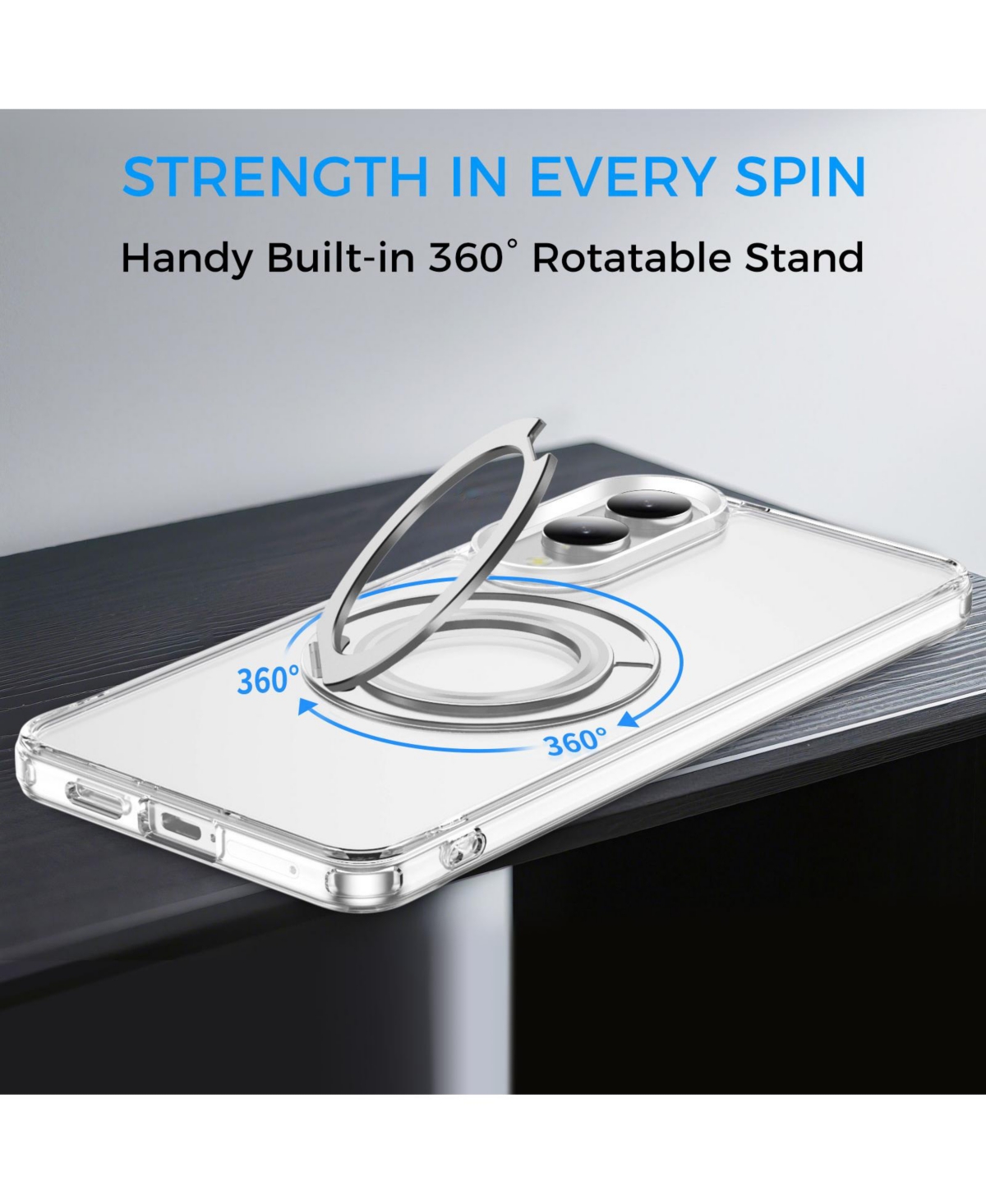 Alpha Digital SAMSUNGGalaxy S25 Series Case: Magnetic Ring Stand, Shockproof