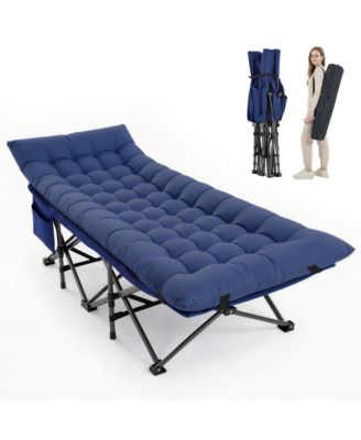 Folding Camping Cot Portable Bed with Mattress