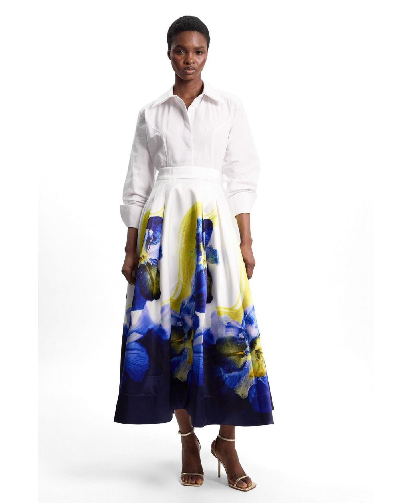 Женская юбка Karen Millen Floral High Waist A-line, цвет: Разноцветный — фото 2