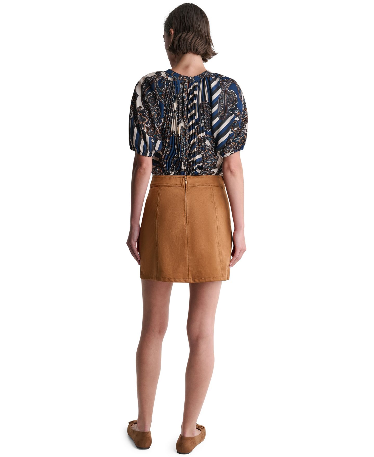 Женская юбка BCBG A-Line Mini Patch-Pocket, цвет: Сиена — фото 5