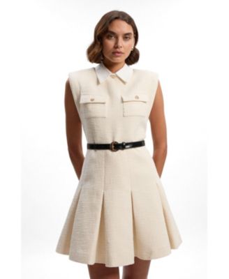 Women's Tweed Sleeveless Mini Dress