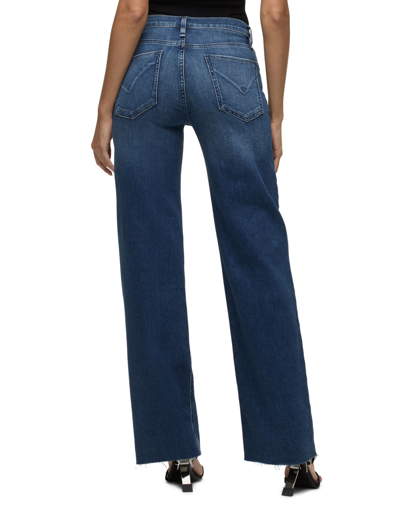Женские джинсы Hudson Jeans Rosie High-Rise Wide-Leg, цвет: Dover — фото 5
