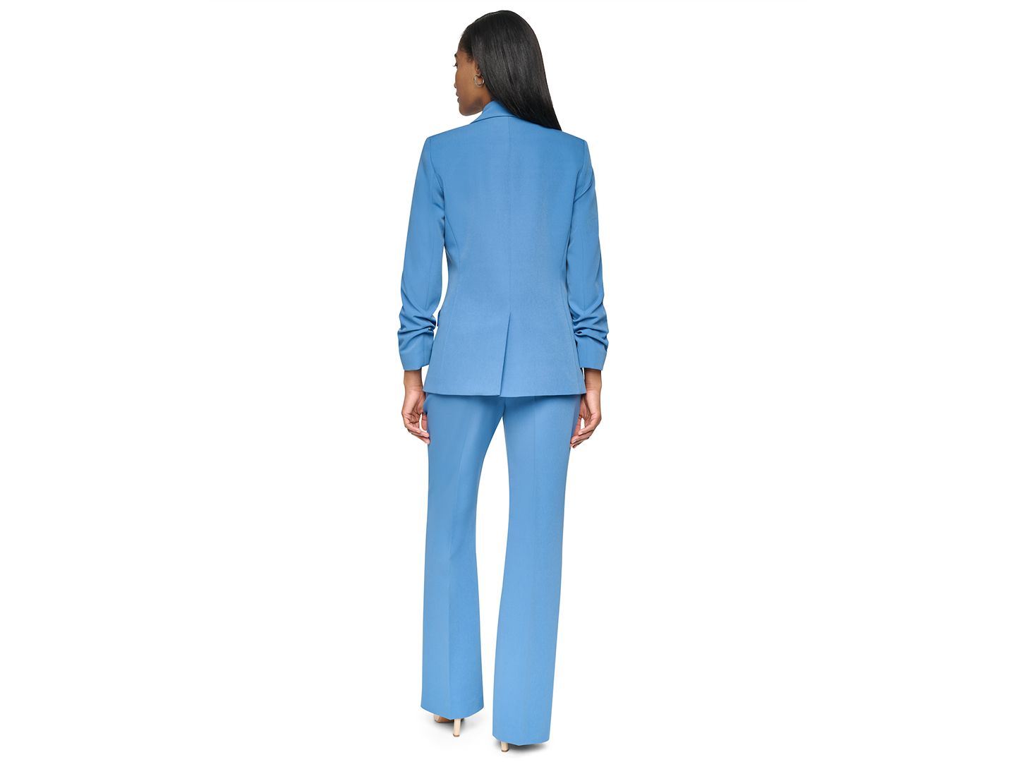 Женский пиджак DKNY Tech Tailoring 1-Button 3/4-Sleeve Blazer, цвет: Синий — фото 8